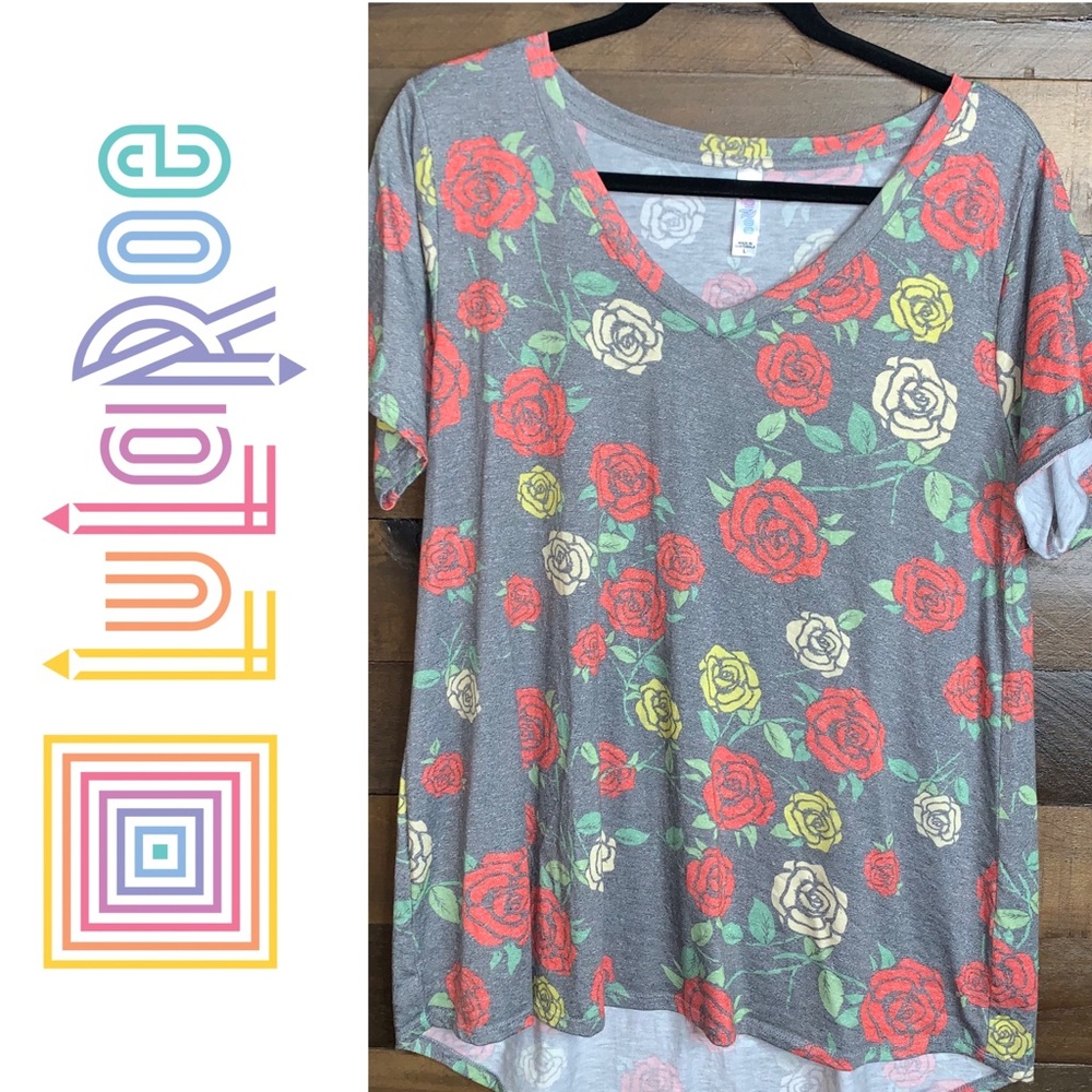 SOLD! EUC SZ L LuLaRoe CHRISTY T FLORAL!
